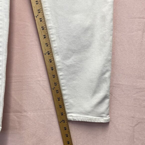 Madewell Stove Pipe High Rise Straight Leg Jeans Pants Women 20W White Stretch - Picture 7 of 16